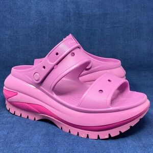 Crocs Mega Crush Clog Women’s size 11 Mens 9 two tone Pink NEW WITHOUT BOX